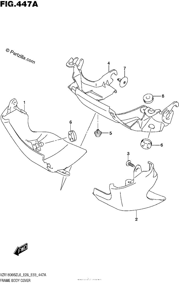 Diagrama de FRAME BODY COVER