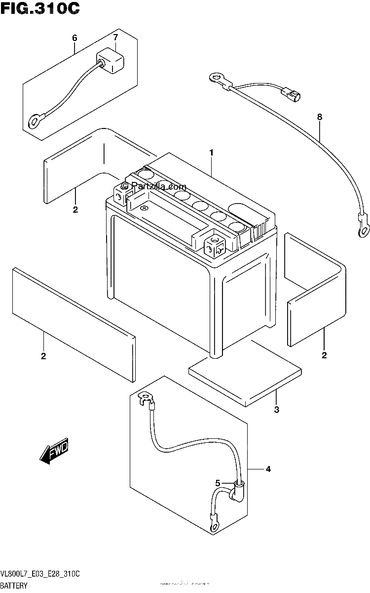 Diagrama de BATTERY VL800L7 E33