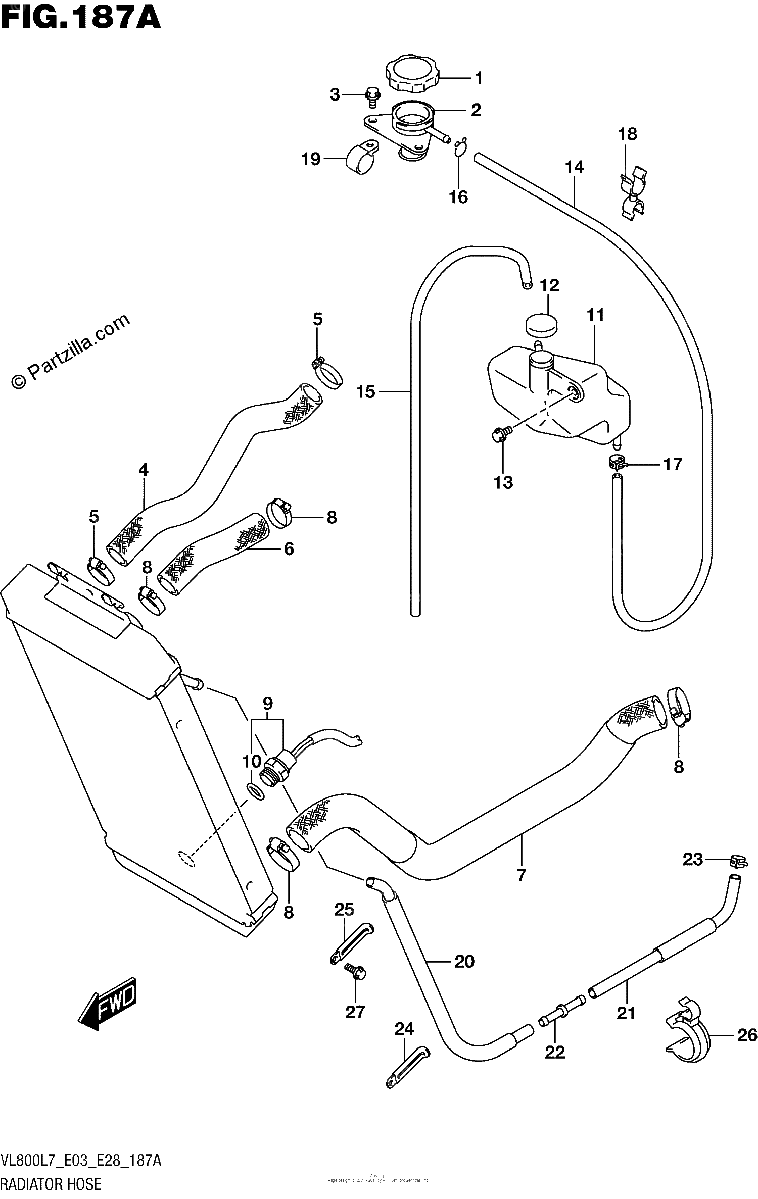 Diagrama de RADIATOR HOSE
