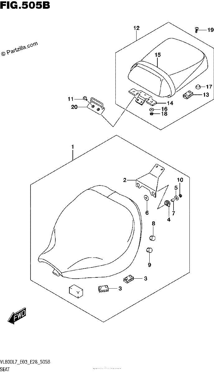 Diagrama de SEAT VL800L7 E28