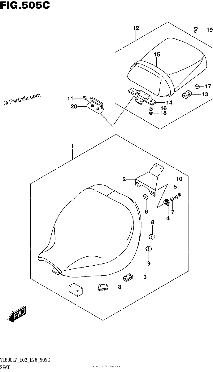 Diagrama de SEAT VL800L7 E33