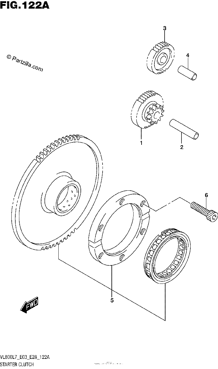 Diagrama de STARTER CLUTCH