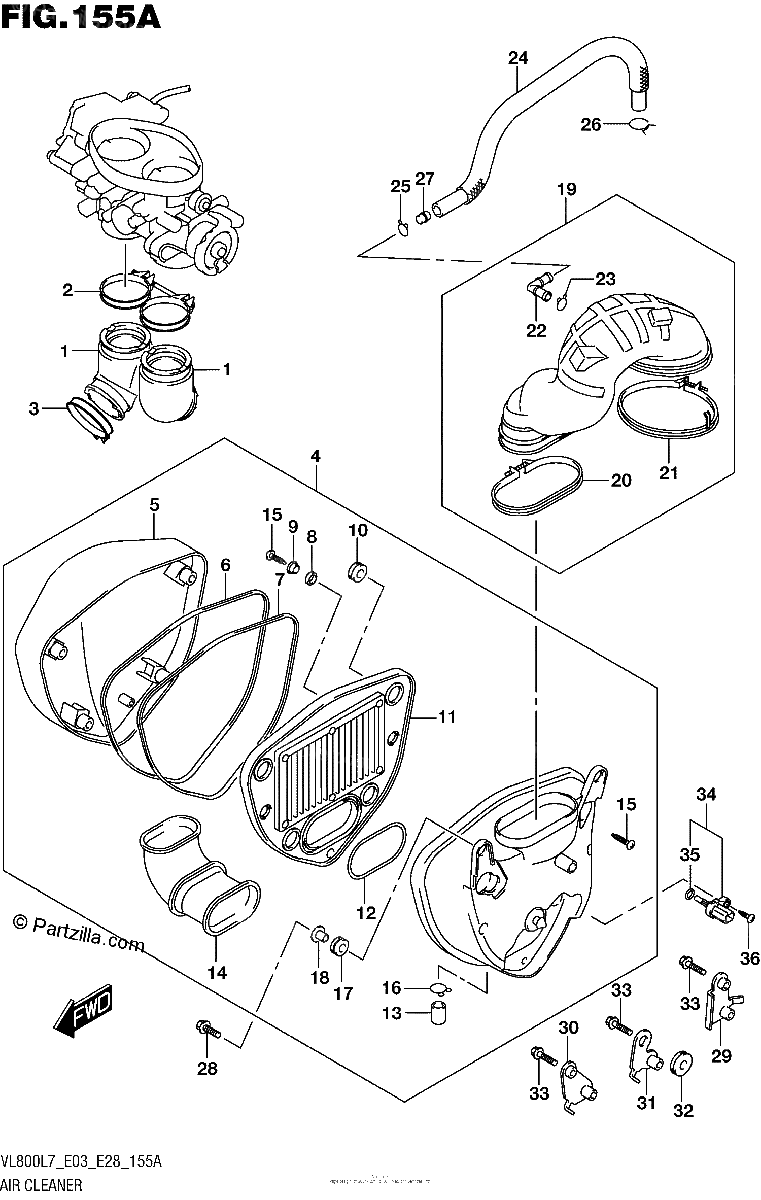 Diagrama de AIR CLEANER