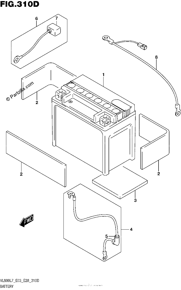 Diagrama de BATTERY VL800TL7 E03