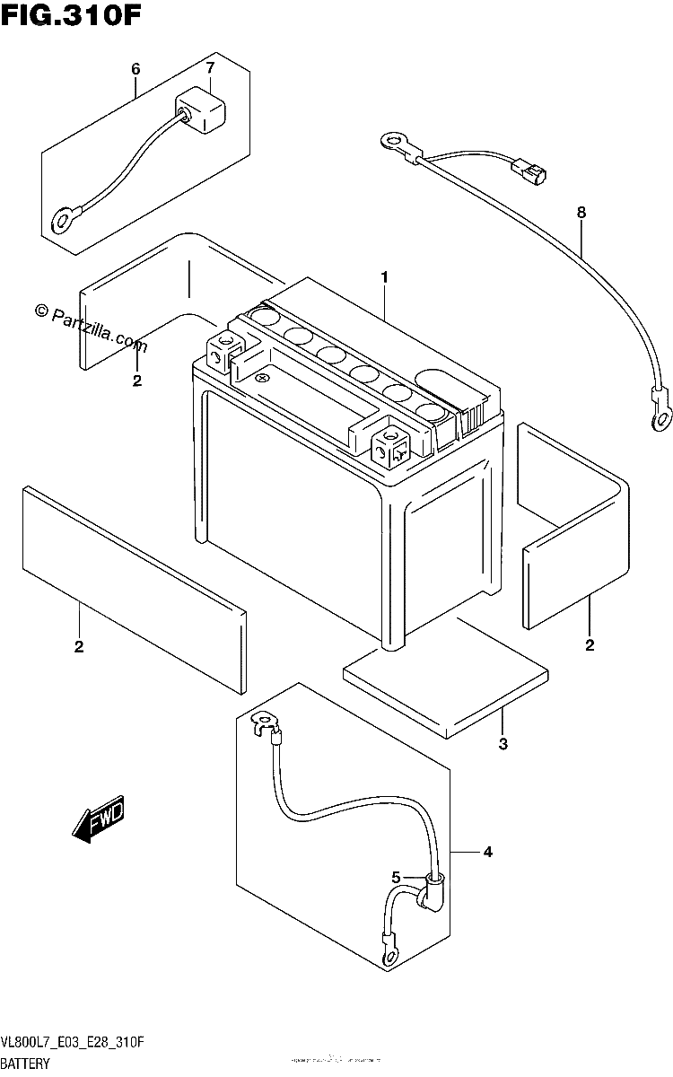 Diagrama de BATTERY VL800TL7 E33