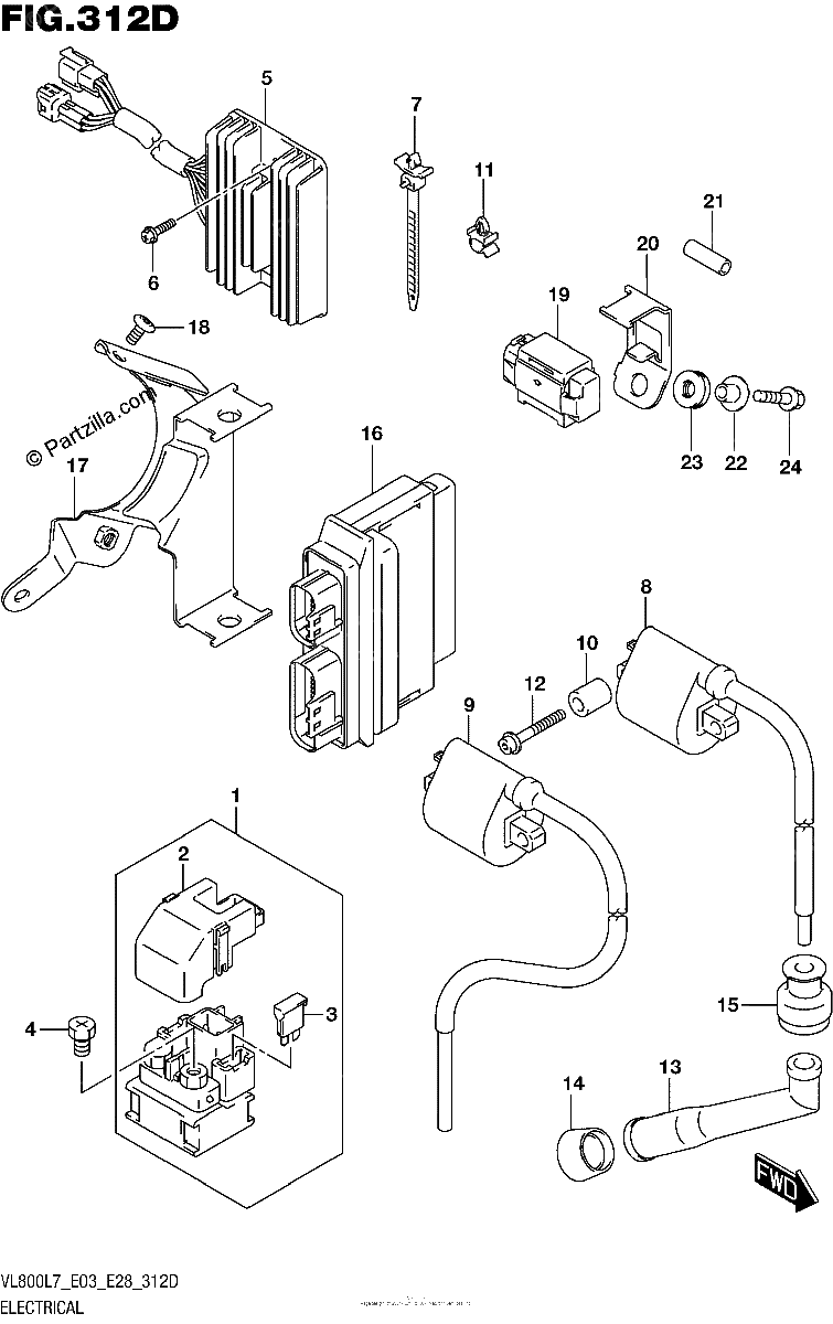 Diagrama de ELECTRICAL VL800TL7 E03