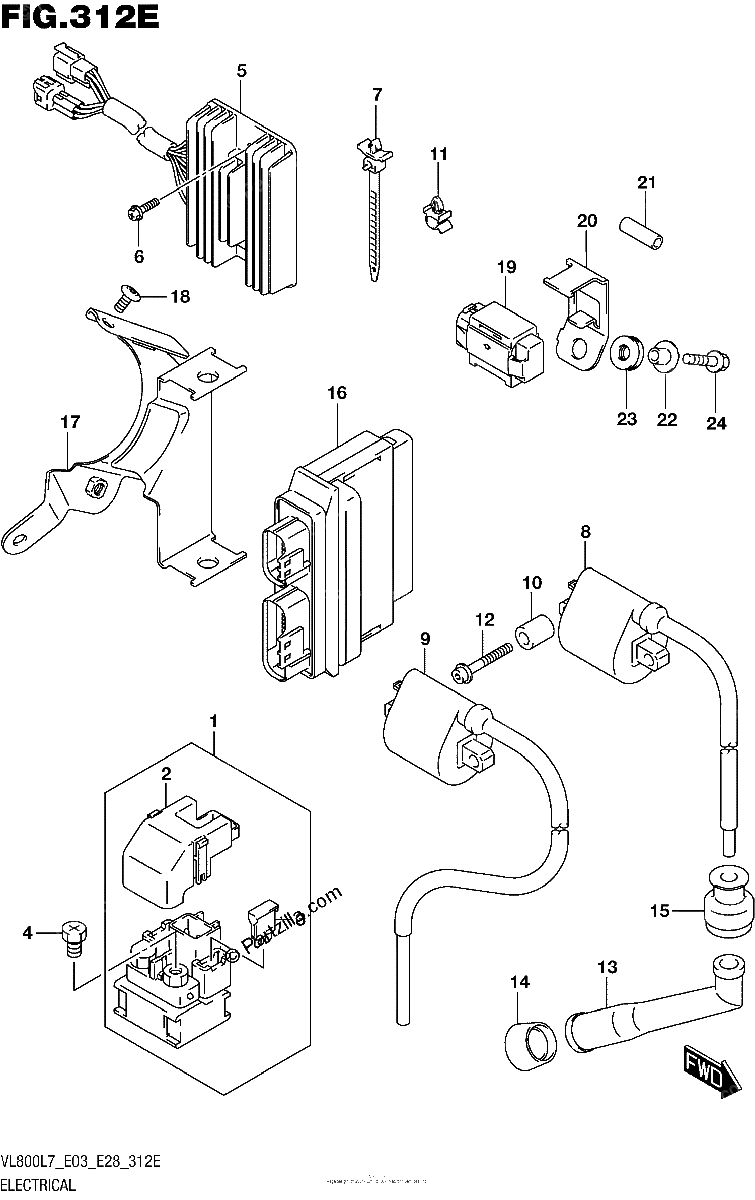 Diagrama de ELECTRICAL VL800TL7 E28