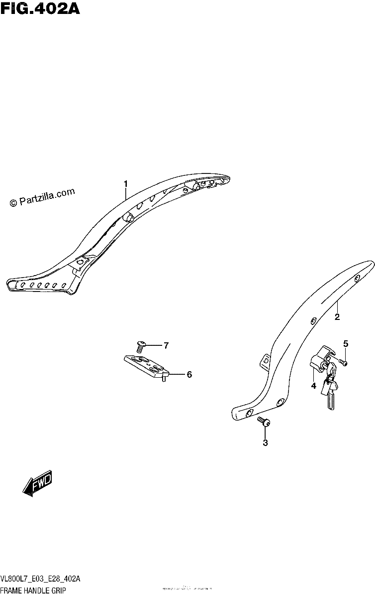 Diagrama de FRAME HANDLE GRIP