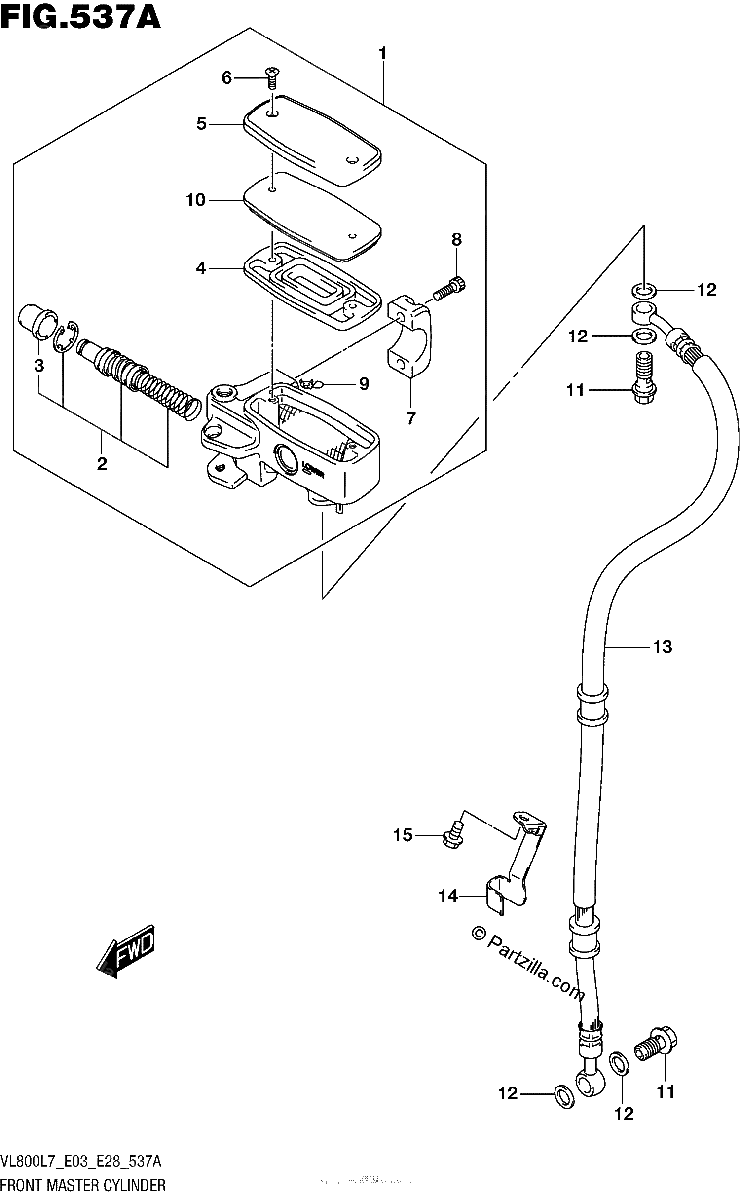 Diagrama de FRONT MASTER CYLINDER