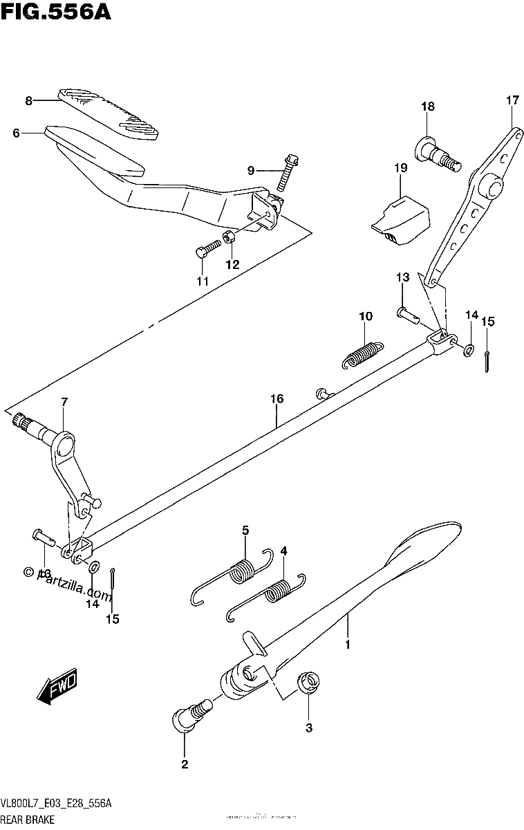 Diagrama de REAR BRAKE