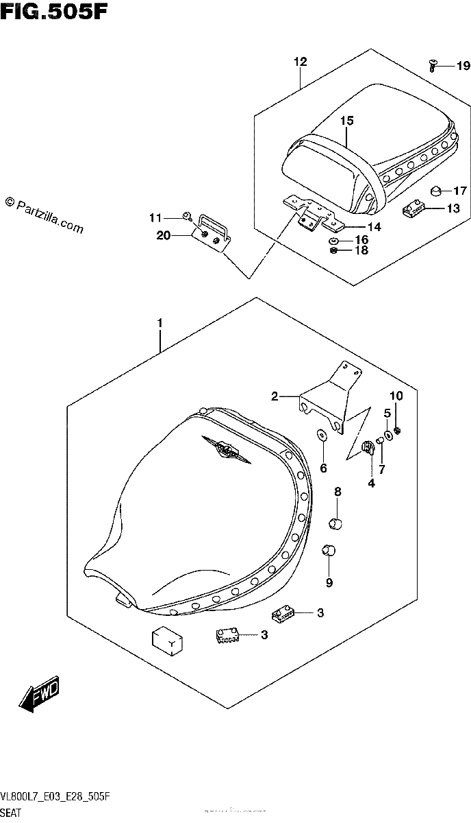 Diagrama de SEAT VL800TL7 E33