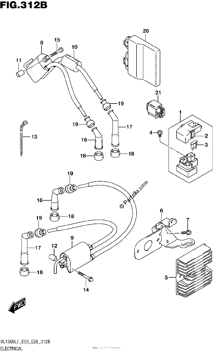 Diagrama de ELECTRICAL VL1500BL7 E28