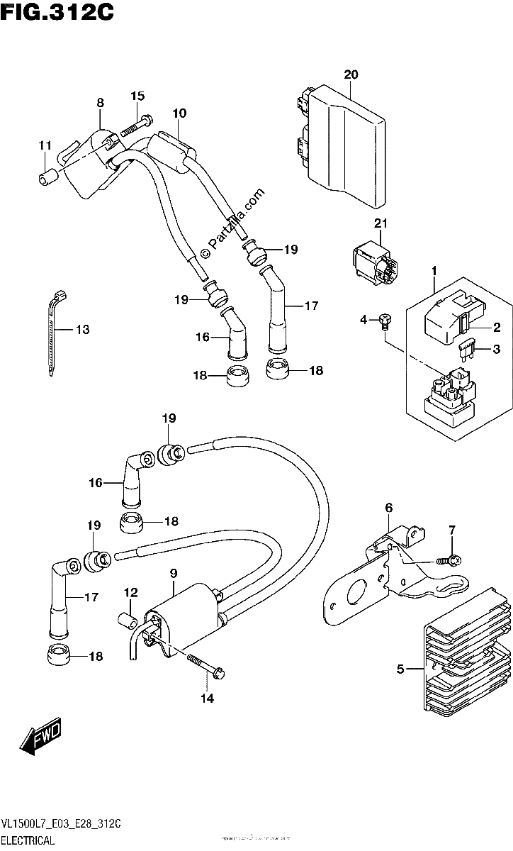 Diagrama de ELECTRICAL VL1500BL7 E33