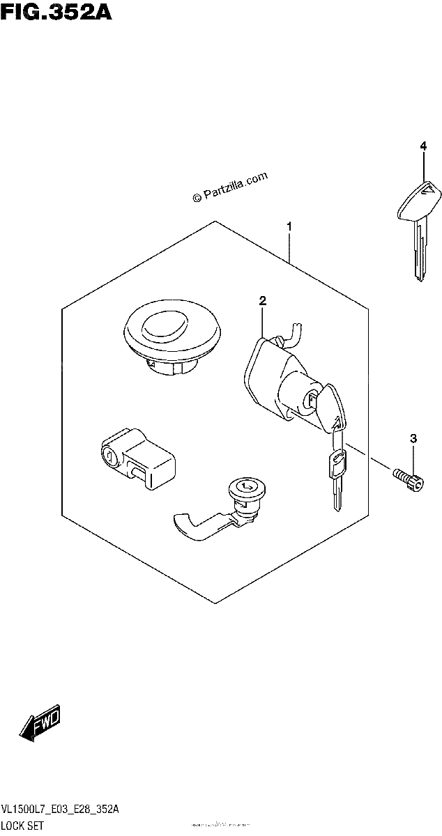 Diagrama de LOCK SET VL1500BL7 E03
