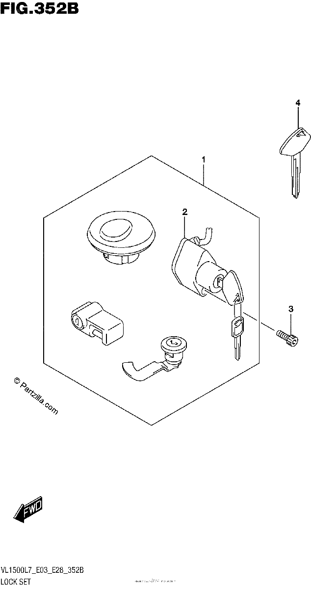 Diagrama de LOCK SET VL1500BL7 E28