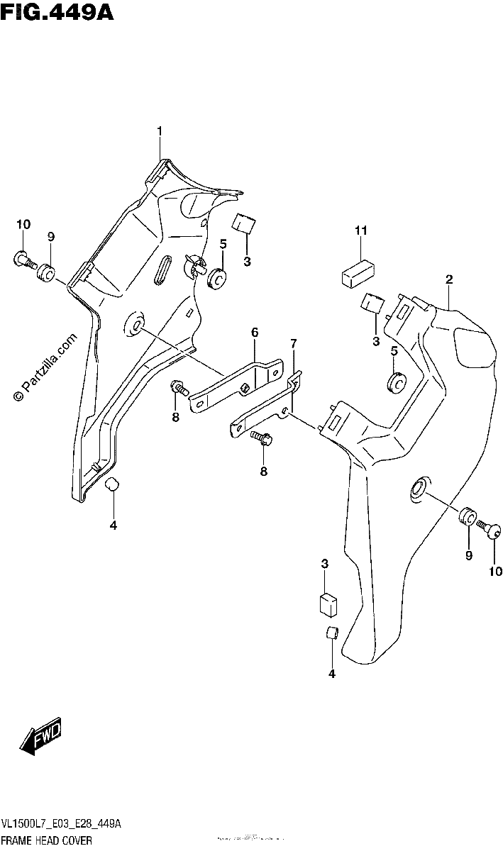 Diagrama de FRAME HEAD COVER