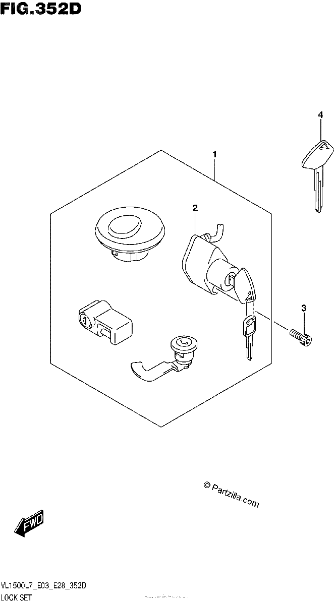 Diagrama de LOCK SET VL1500BTL7 E28