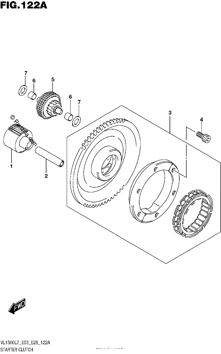 Diagrama de STARTER CLUTCH
