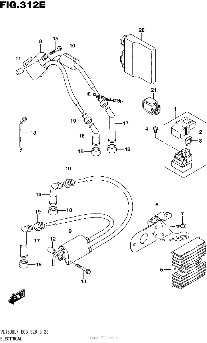 Diagrama de ELECTRICAL VL1500TL7 E03