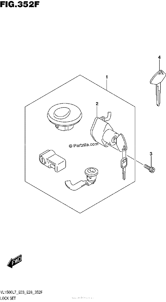 Diagrama de LOCK SET VL1500TL7 E28