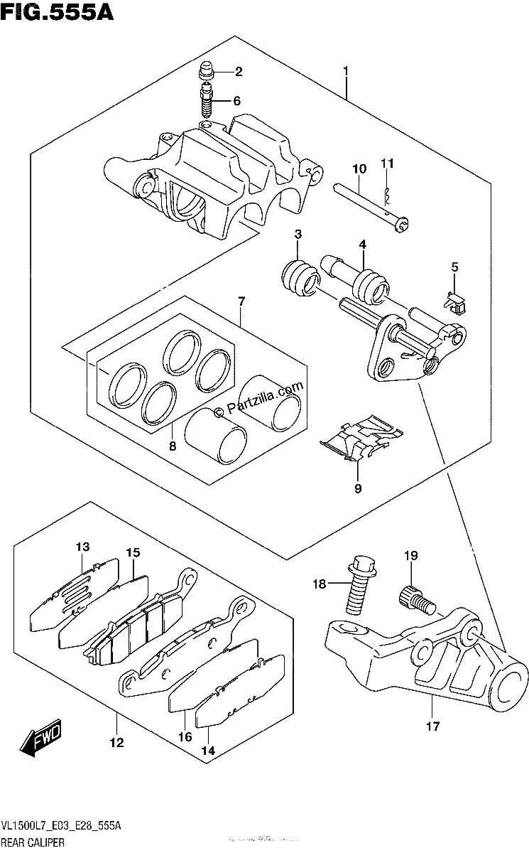 Diagrama de REAR CALIPER