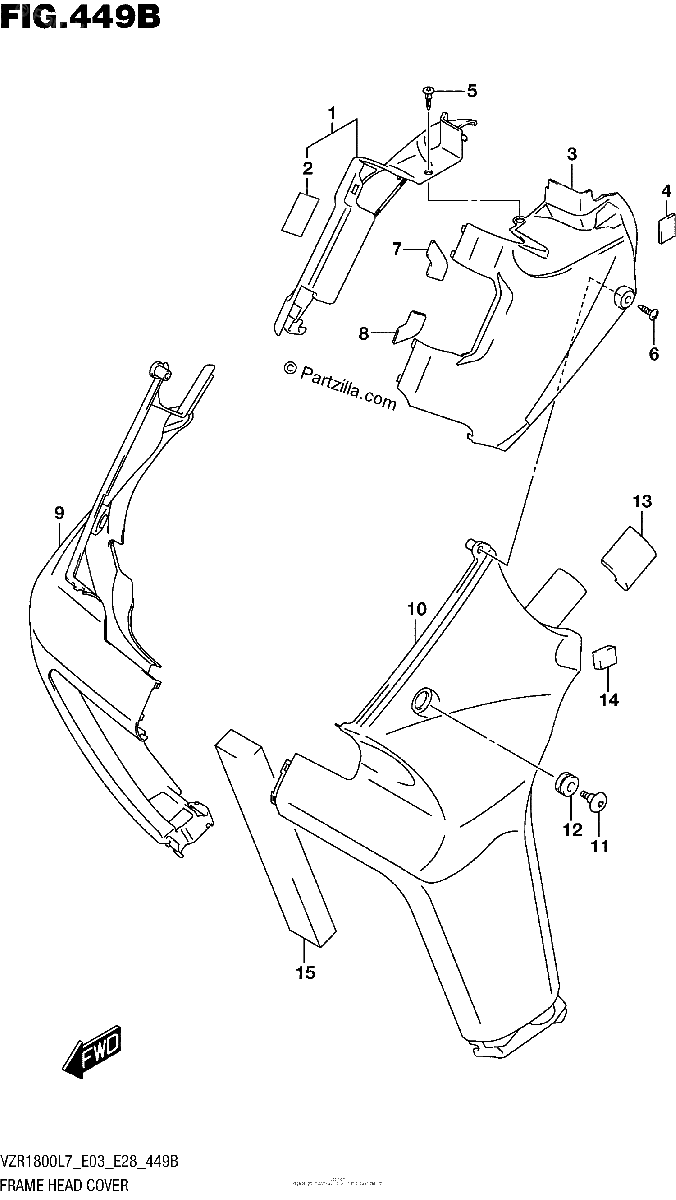 Diagrama de FRAME HEAD COVER VZR1800BZL7 E03