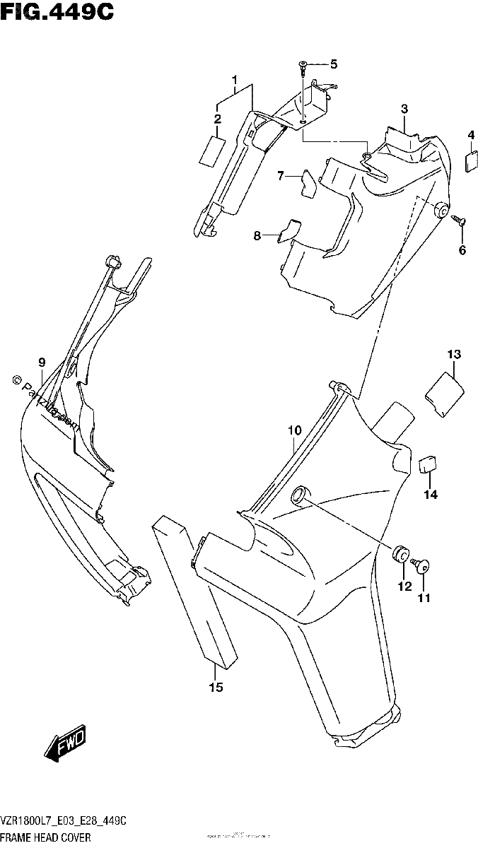 Diagrama de FRAME HEAD COVER VZR1800BZL7 E28