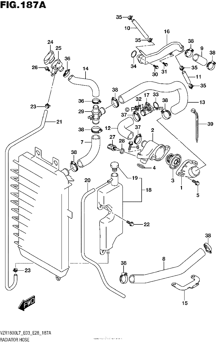 Diagrama de RADIATOR HOSE