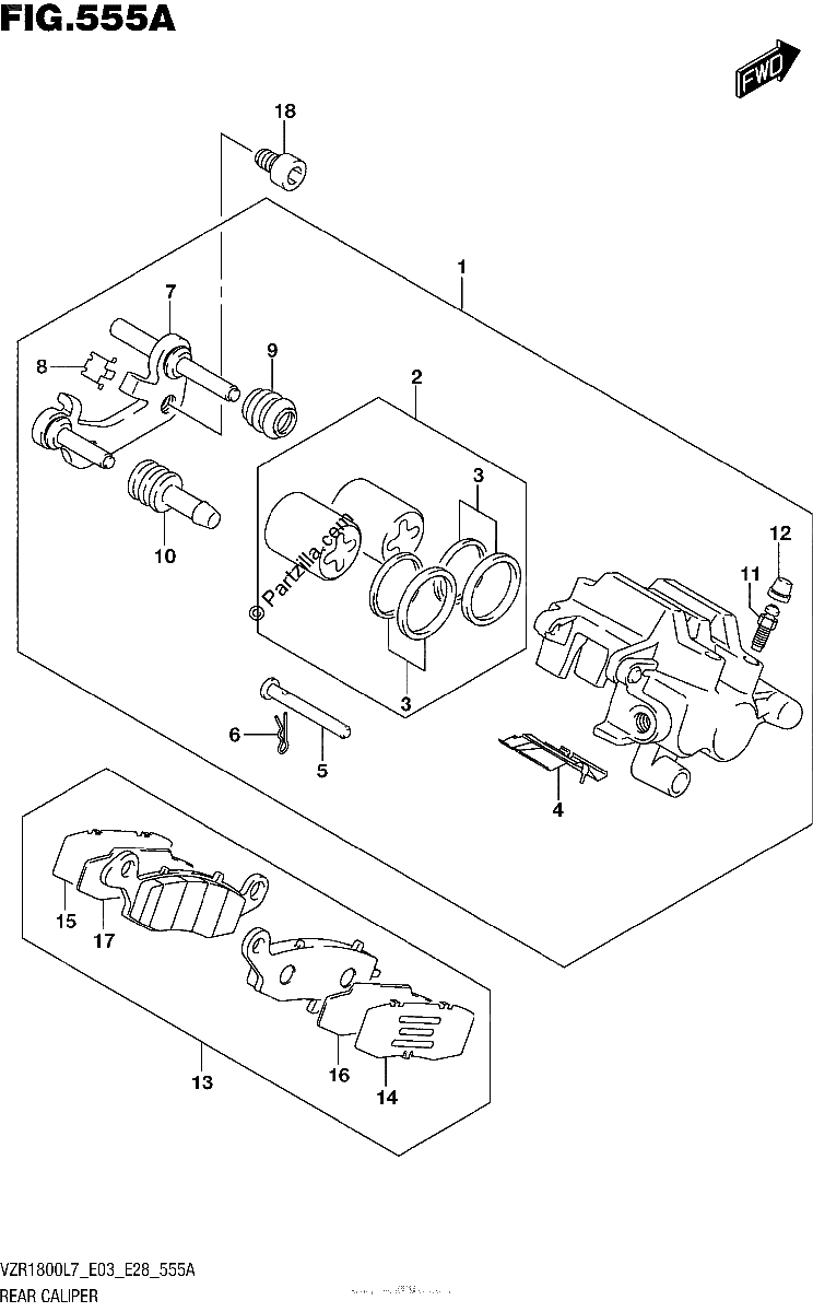 Diagrama de REAR CALIPER