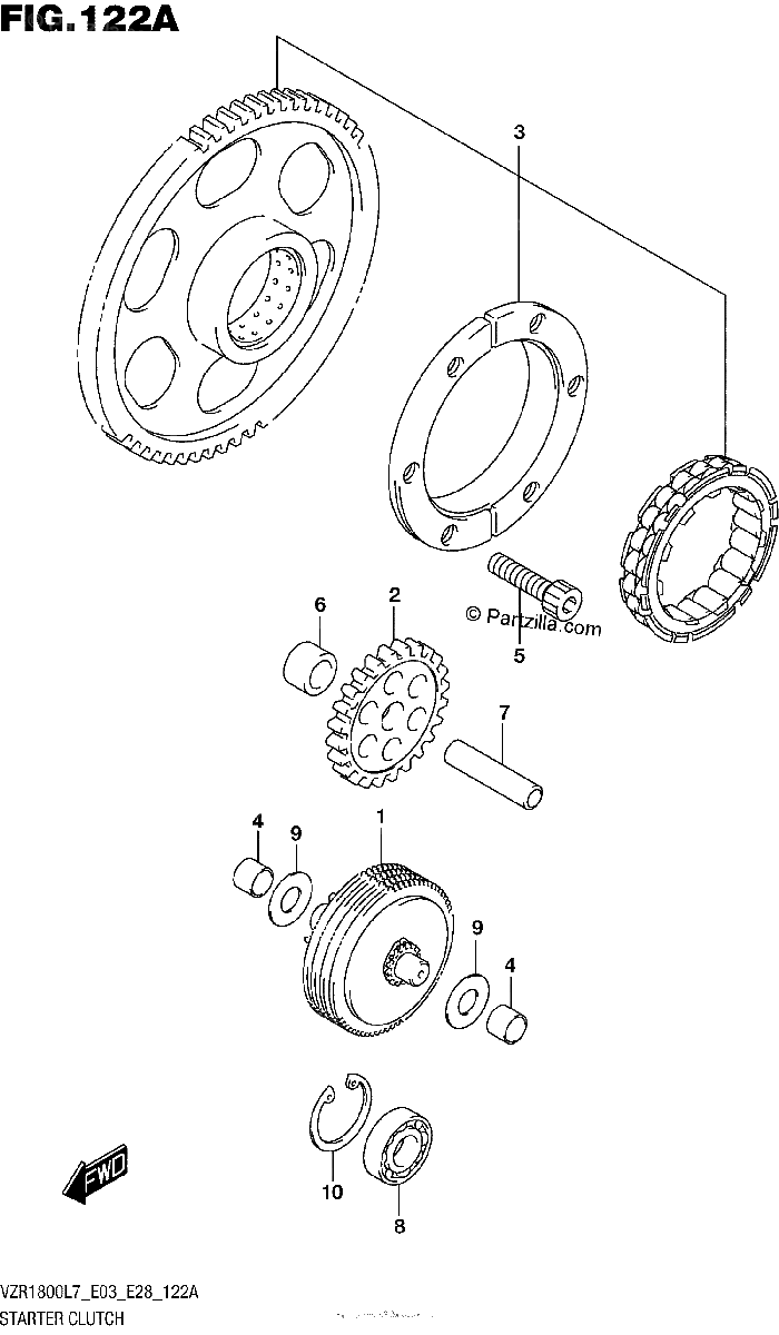 Diagrama de STARTER CLUTCH