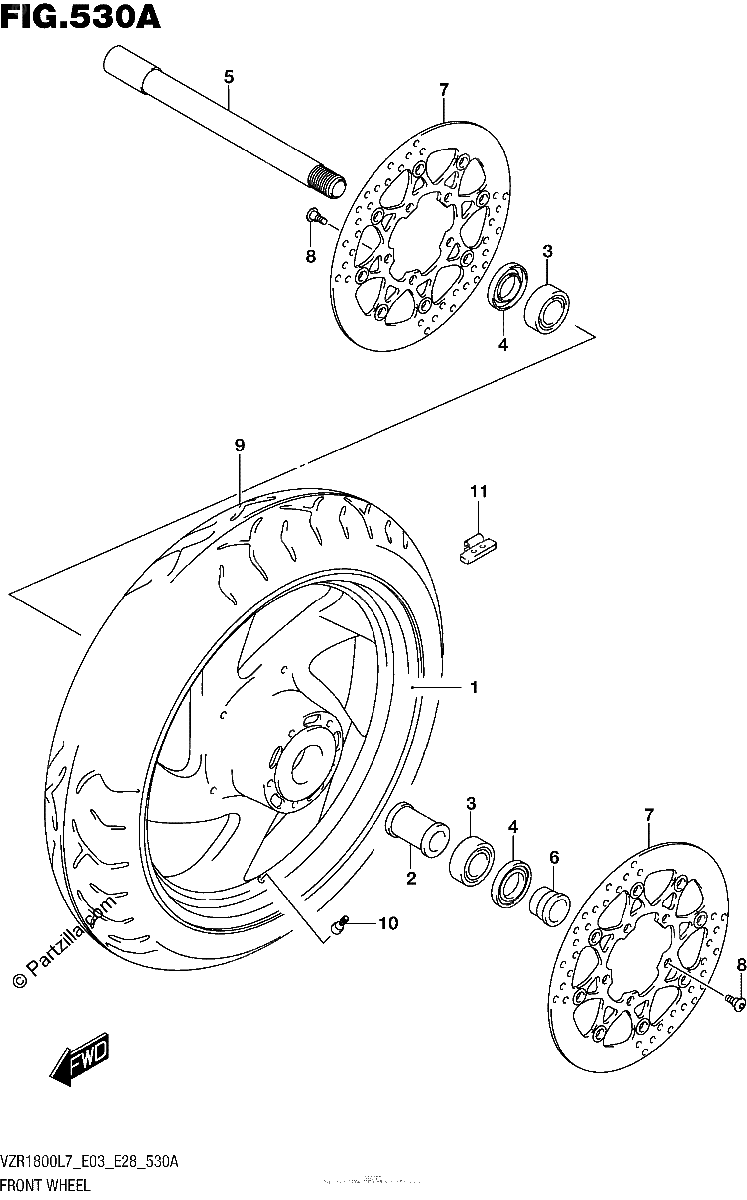 Diagrama de FRONT WHEEL