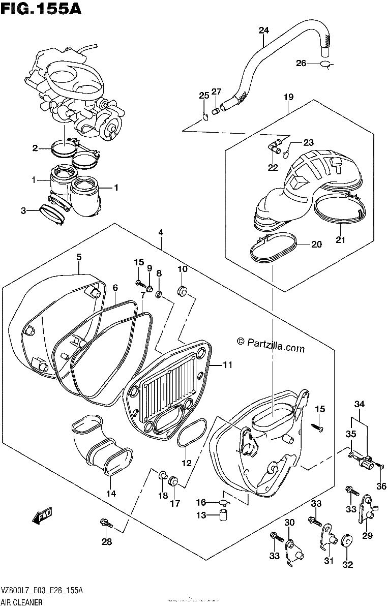 Diagrama de AIR CLEANER