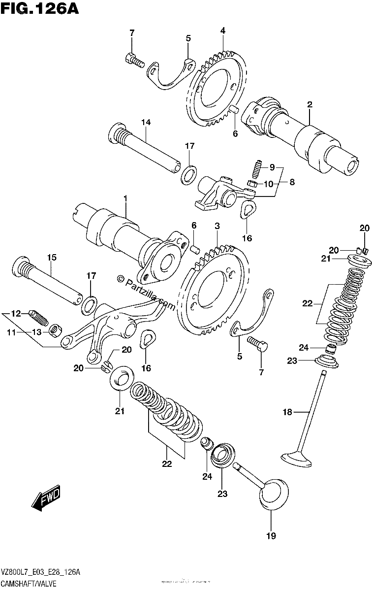 Diagrama de CAMSHAFT VALVE
