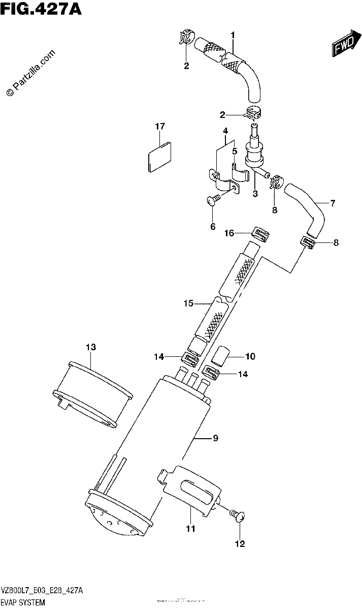 Diagrama de EVAP SYSTEM VZ800L7 E33