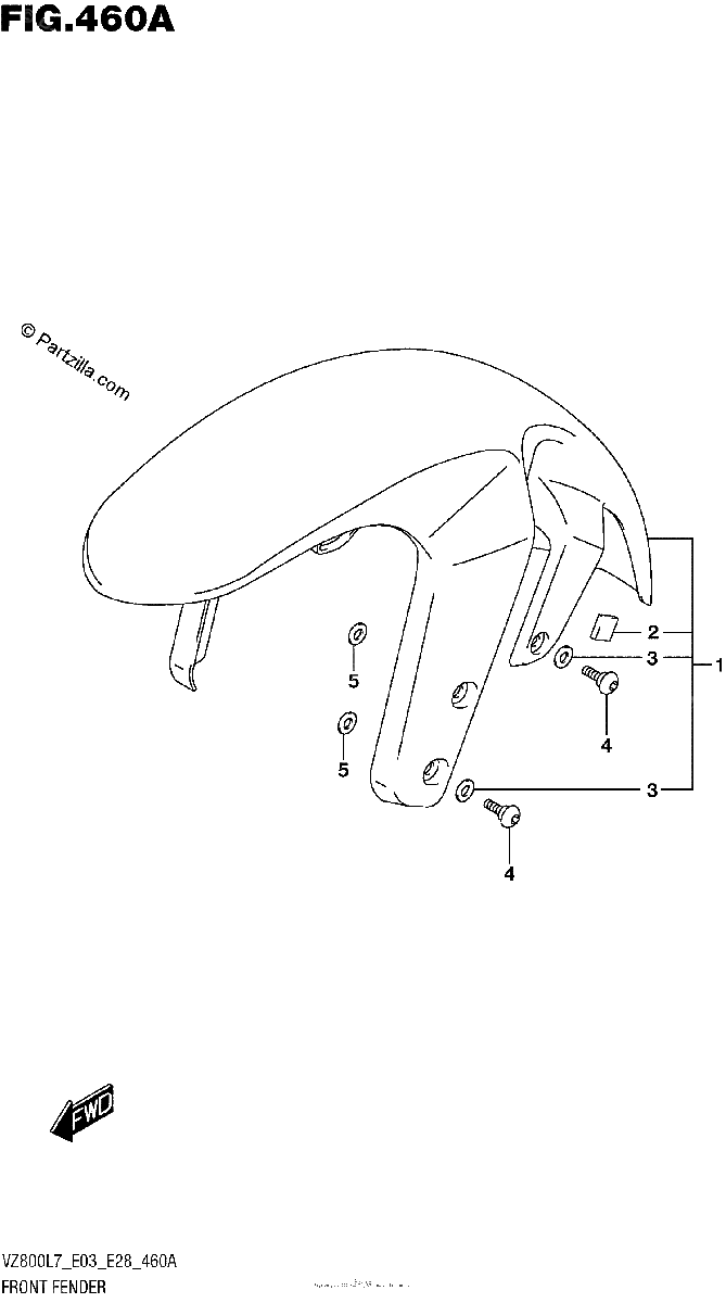 Diagrama de FRONT FENDER