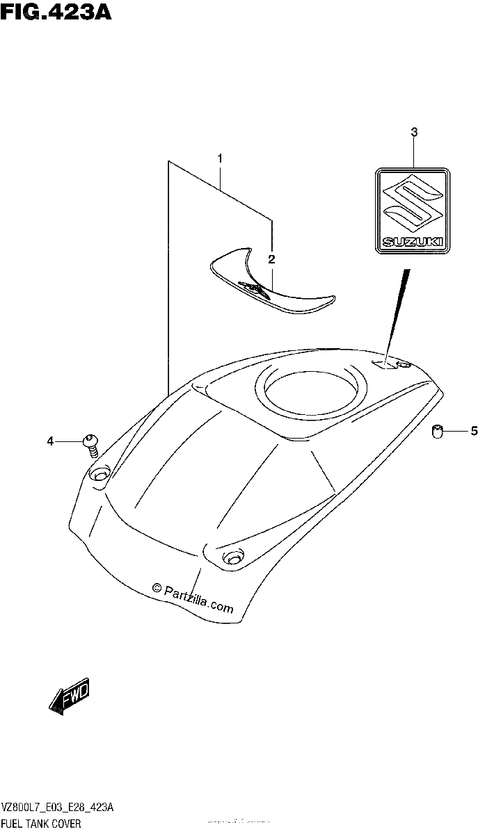 Diagrama de FUEL TANK COVER
