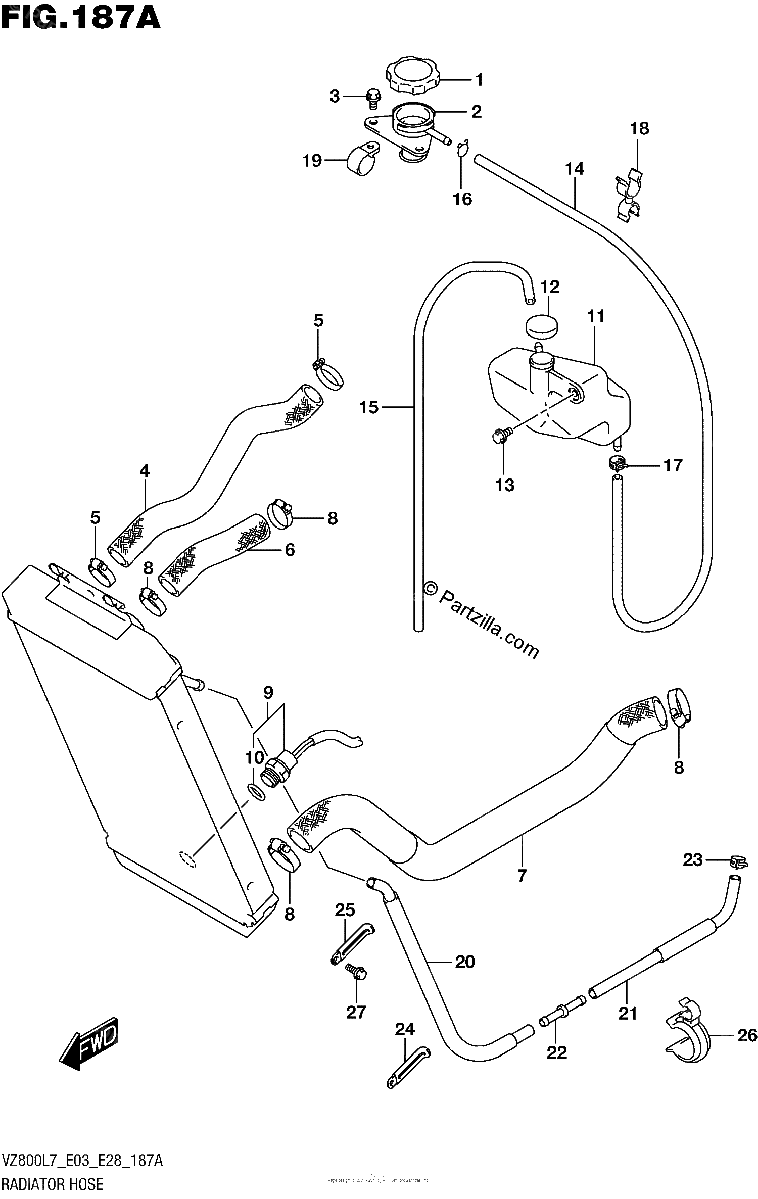 Diagrama de RADIATOR HOSE
