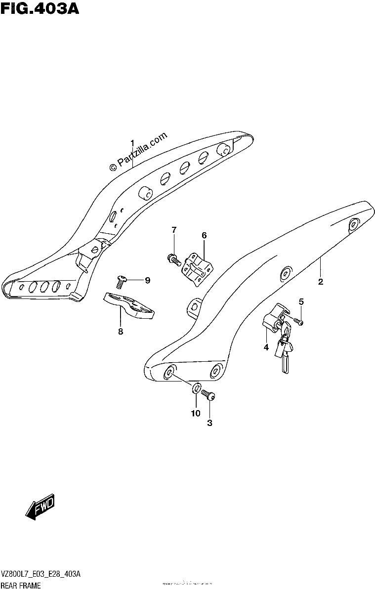 Diagrama de REAR FRAME