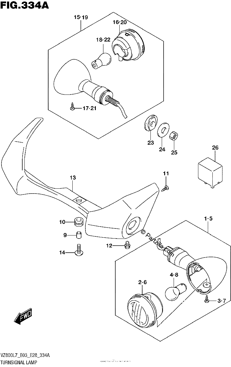 Diagrama de TURNSIGNAL LAMP
