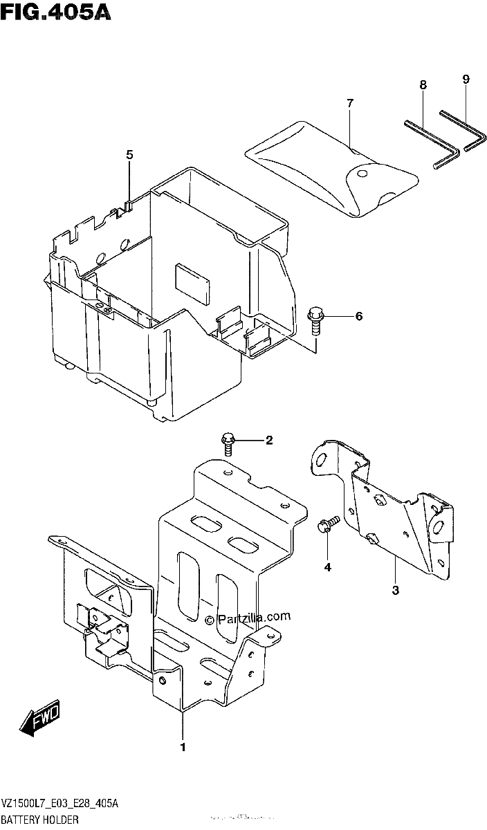 Diagrama de BATTERY HOLDER