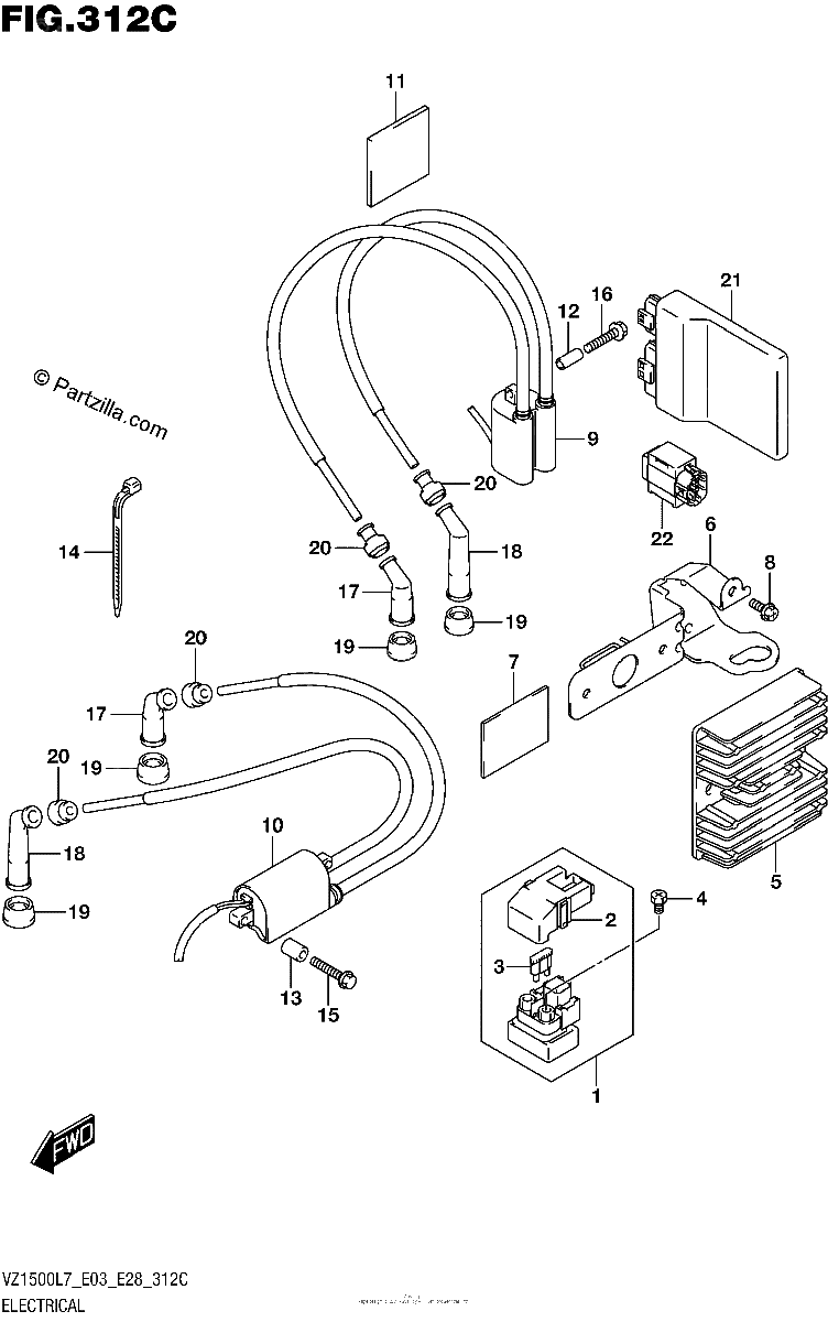 Diagrama de ELECTRICAL VZ1500L7 E33