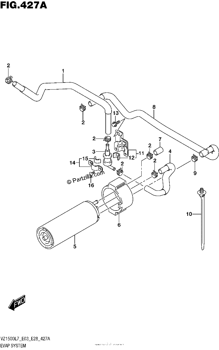 Diagrama de EVAP SYSTEM VZ1500L7 E33