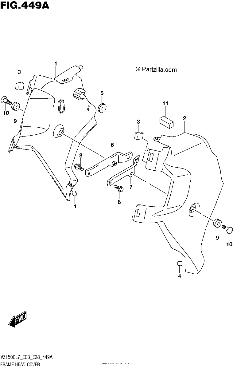 Diagrama de FRAME HEAD COVER