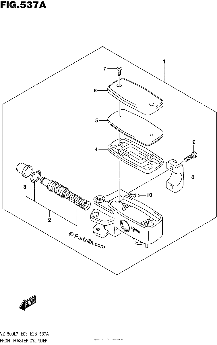 Diagrama de FRONT MASTER CYLINDER