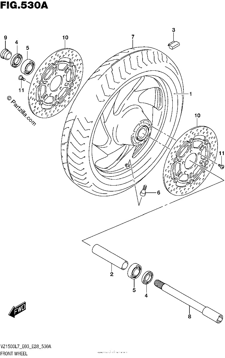 Diagrama de FRONT WHEEL