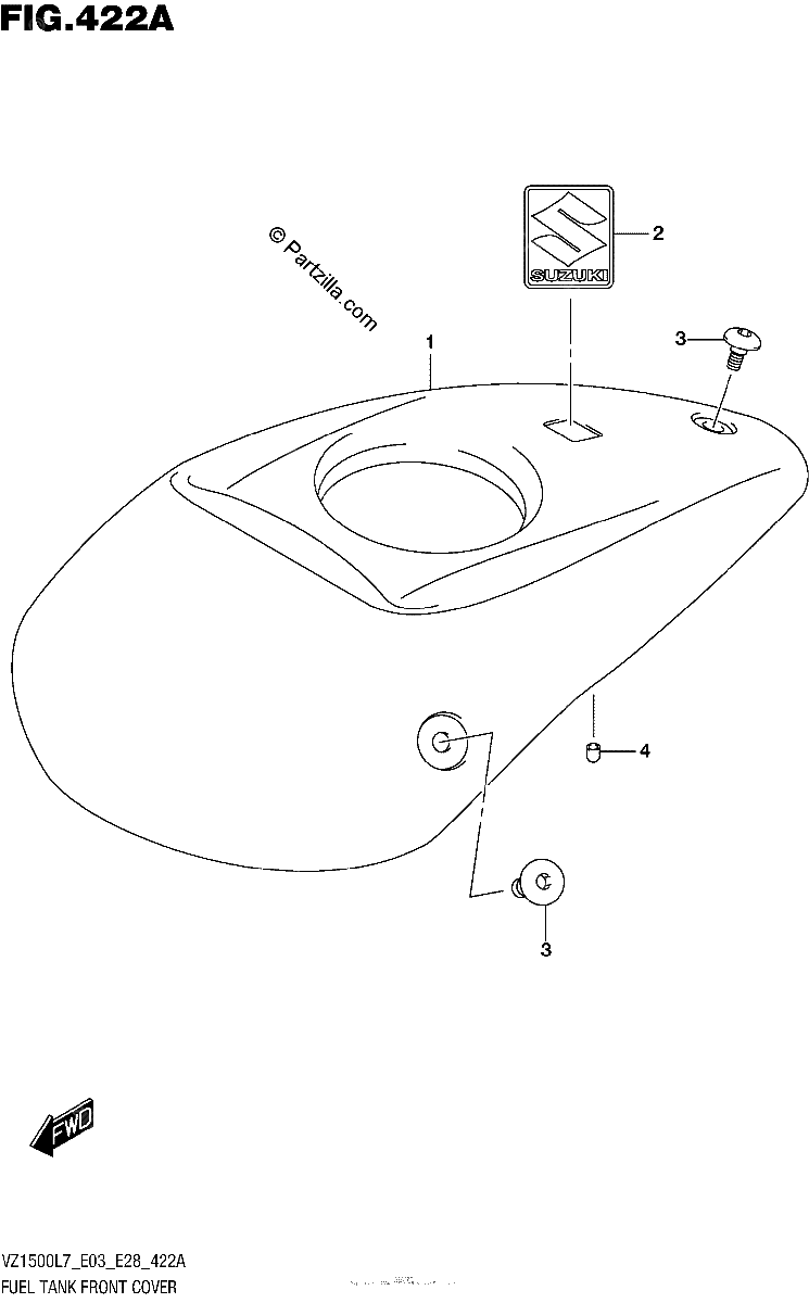 Diagrama de FUEL TANK FRONT COVER