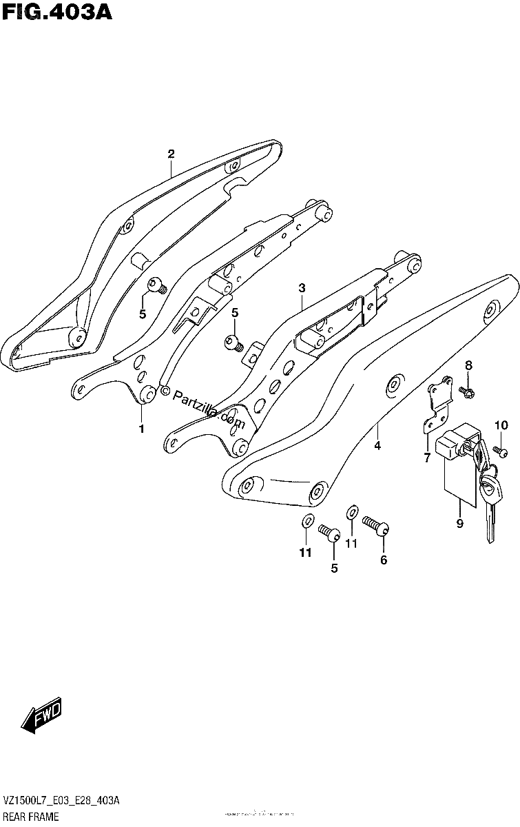 Diagrama de REAR FRAME