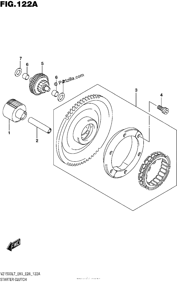 Diagrama de STARTER CLUTCH