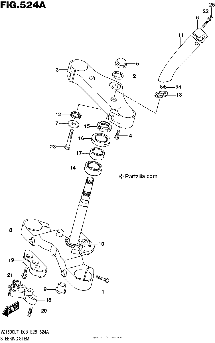 Diagrama de STEERING STEM