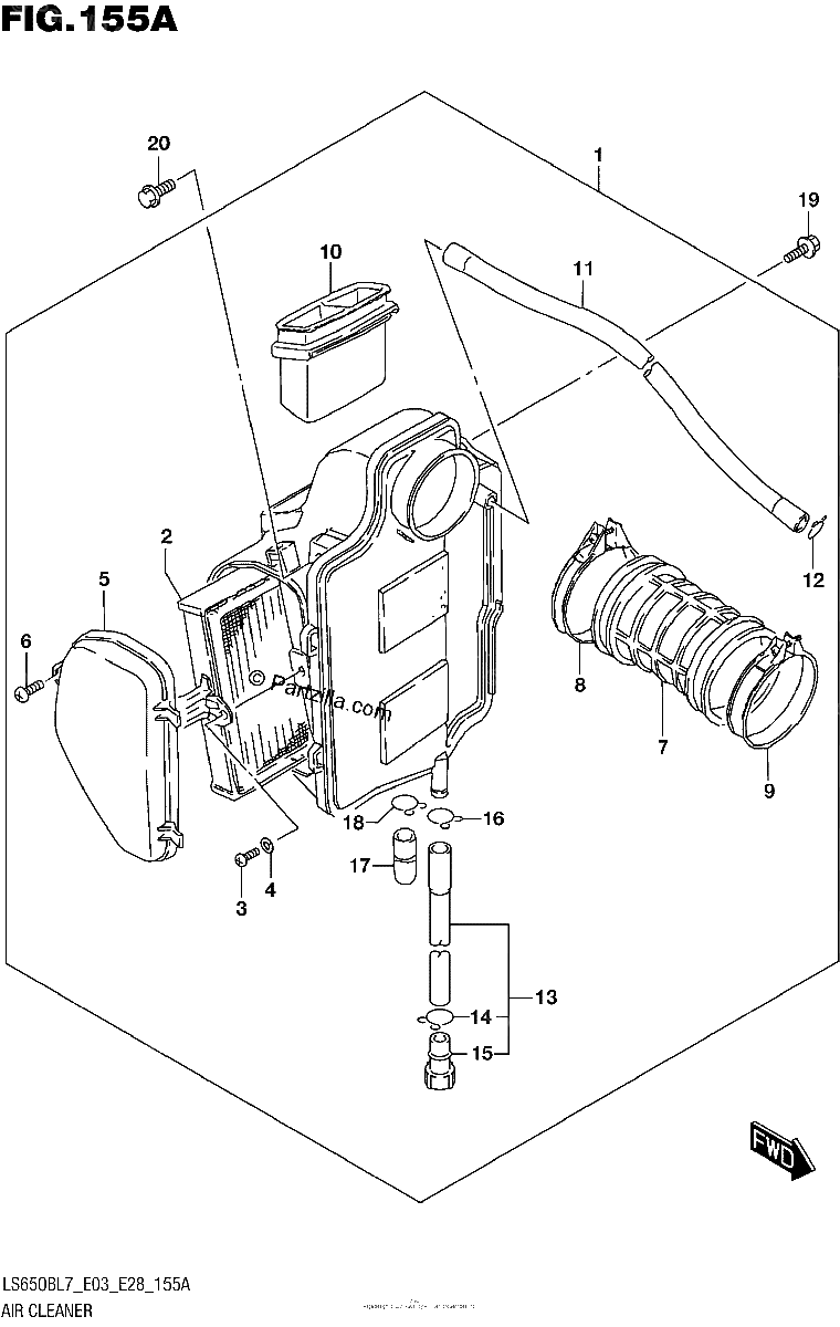 Diagrama de AIR CLEANER